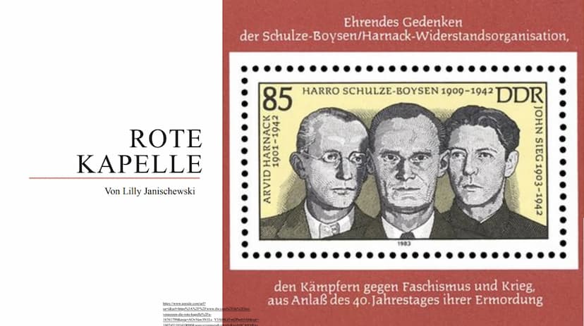 HTTPS://WWW.YOUTUBE.COM/WATC
44.30
V=08AGL8OYT Lilly Janischewski
Die Widerstandsgruppe ,,Rote Kapelle"
Widerstandsbewegung durch alle Schic