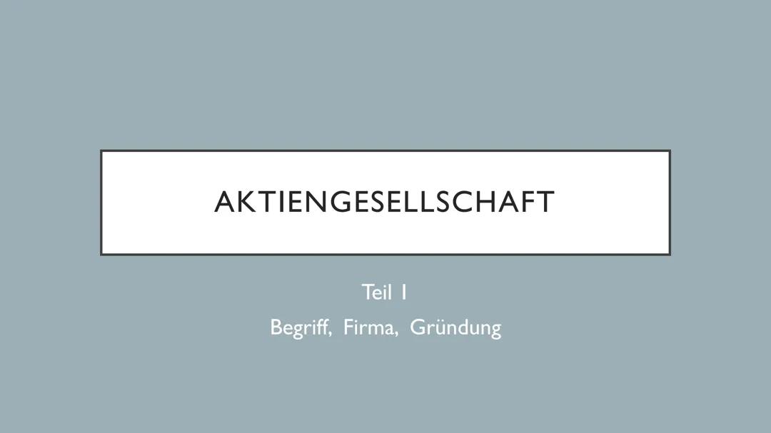 Aktiengesellschaft