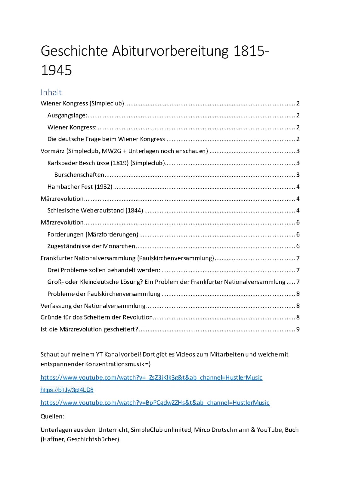1848 Revolution - Vormärz - Wiener Kongress