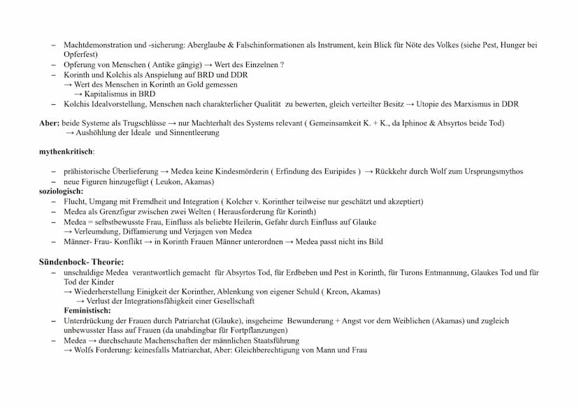 Medea. Stimmen - Christa Wolf
Aufbau:
-
Polyphonie →→ Multiperspektivität
Ich- Perspektive : Innerer Monolog, Bericht
Chronologischer Ablauf