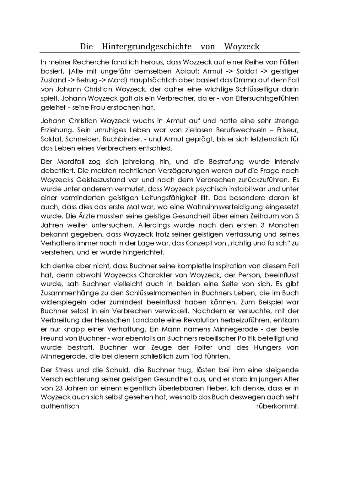 Woyzeck - Zusammenfassung, Epoche, Interpretation und mehr