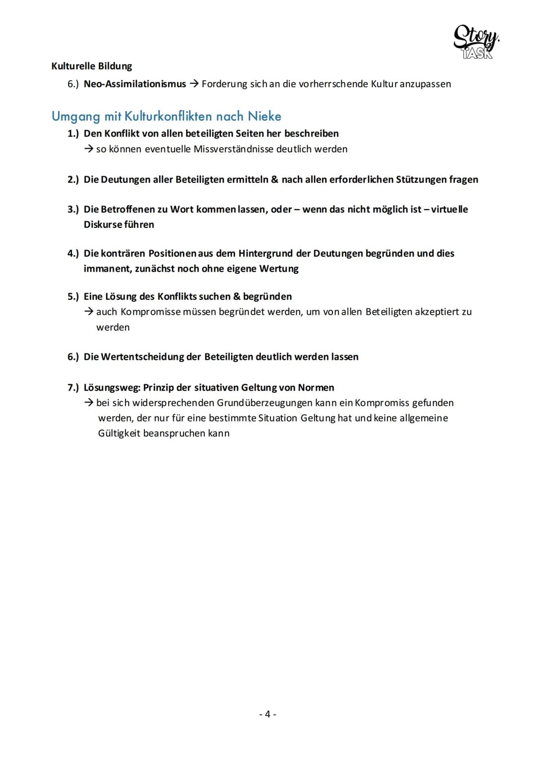 Kulturelle Bildung
Was ist Kultur?
● Nicht statisch
Einzelner Mensch ist Vertreter seines Herkunftsstaates Kulturträger
Kulturelle Kompetenz