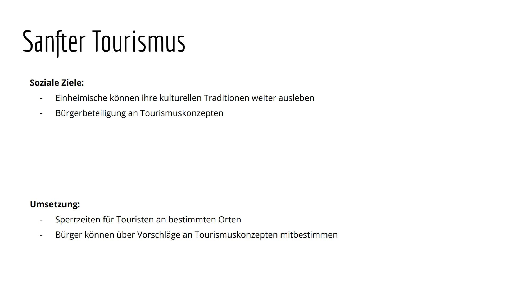 Tourismus
@david.biee und max.gruen02 on ig Inhalt
Grundlagen
Wachstumsmodell nach Butler
Massentourismus
Sanfter Tourismus
Raumbeispiel Gru