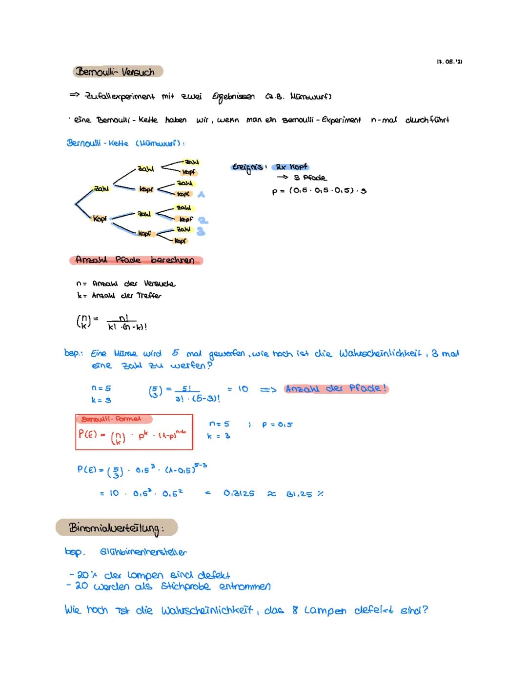 Wahrscheinlichkeitsrechnung 