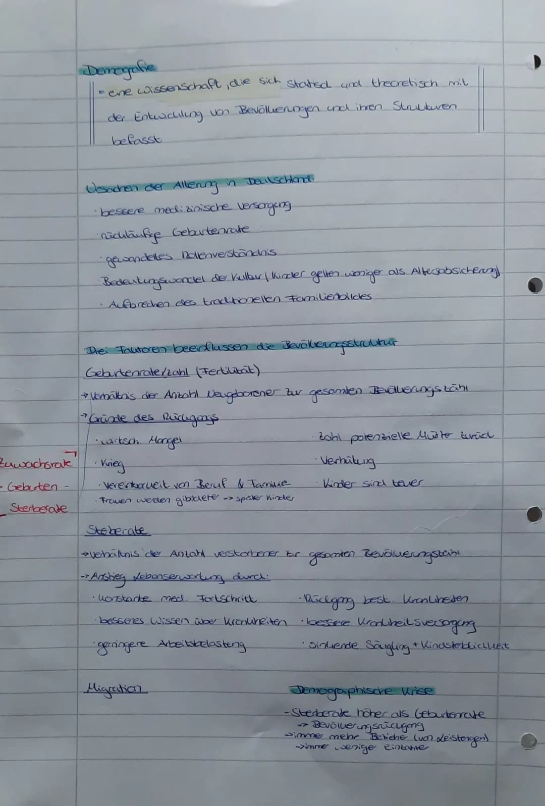 Zuwachsrate
- Geburten -
Sterberate
Demegabe
- ene
Wissenschaft, die sich
der Entwicklung von
befasst.
Statisch and theoretisch mit
Bevölker