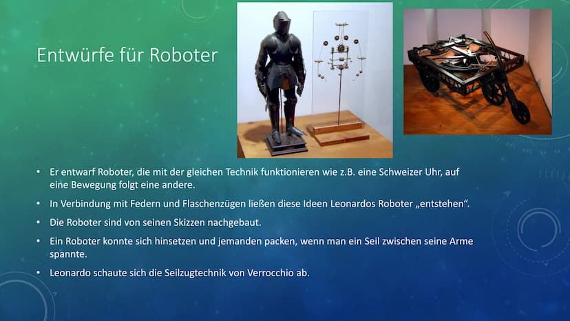 O
260
250
240
230
220
150
160
170
180
190
200
210
C
LEONARDO DA VINCI
War er ein Universalgenie? Übersicht
●
Lebenslauf
Themen
Notizbücher
W