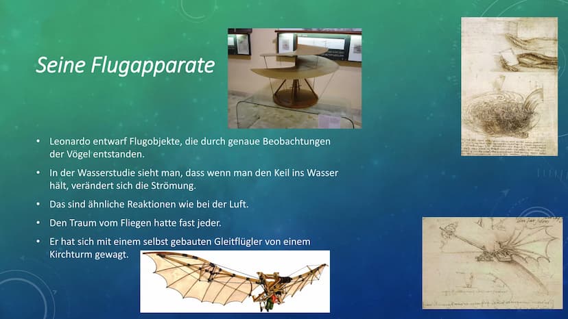 O
260
250
240
230
220
150
160
170
180
190
200
210
C
LEONARDO DA VINCI
War er ein Universalgenie? Übersicht
●
Lebenslauf
Themen
Notizbücher
W
