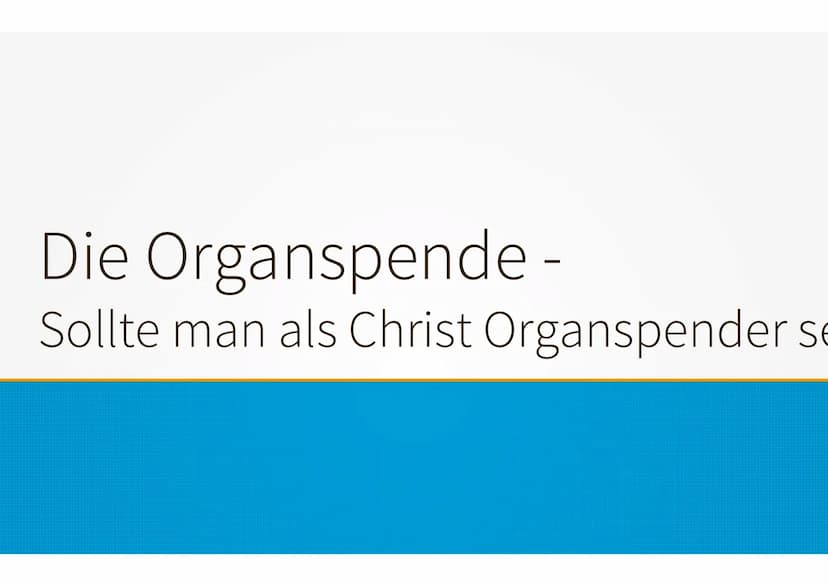 Die Organspende -
Sollte man als Christ Organspender se GFS Religion
Handout: Organspende -
Sollte man als Christ Organspender sein?
1. Orga