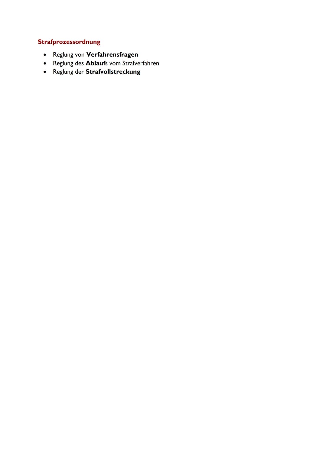 Strafrecht
Strafrecht umfasst alle Maßnahmen, die der Staat als Folge einer Straftat ergreift. Er hat die
Pflicht, die menschliche Gemeinsch