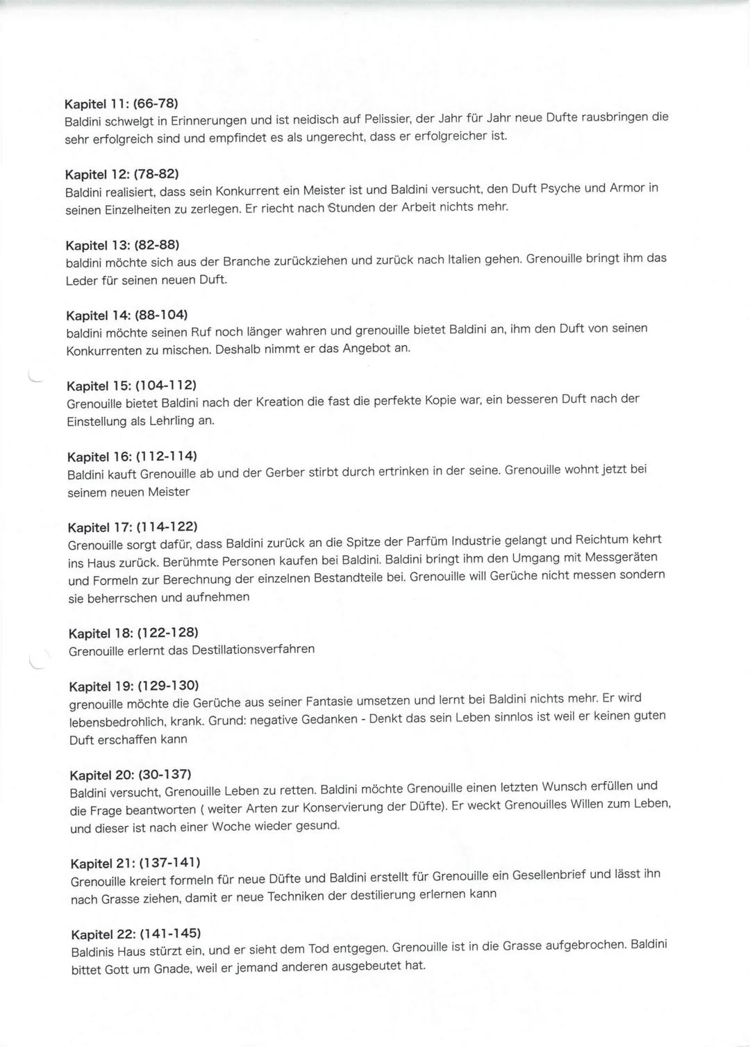 # Das Parfum - Patrick Süskind

Teil 1 (5-147): Grenouilles Kindheit

1. Kapitel (5-11)

Eine Frau gebärt ihr Kind unter einem Schlacht Tisc