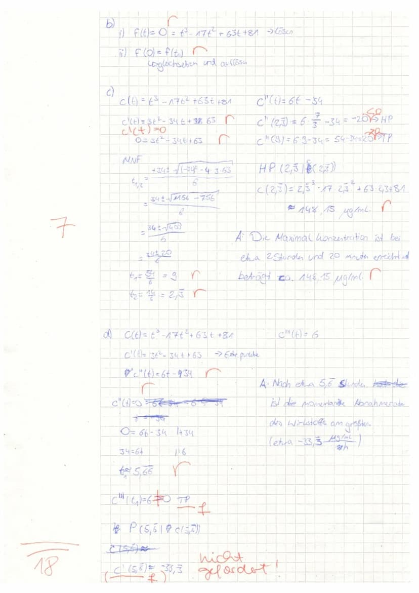 
<h2 id="aufgabe5">Aufgabe 5</h2>
<p>Die Abbildung zeigt die Graphen zweier Funktionen u und v. Die Funktion f ist gegeben durch f(x) = u(v(