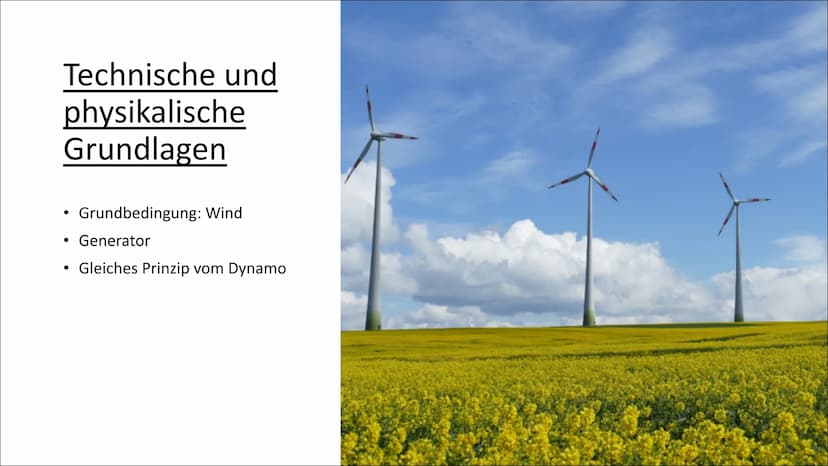 Windkraftanlagen
Von Merle und Melina Inhaltsangabe
●
●
●
Energieumwandlungen
• Technische und physikalische Grundlagen
• Standorte
●
•
●
●
