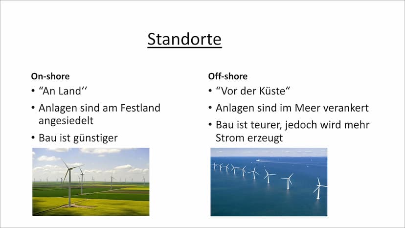 Windkraftanlagen
Von Merle und Melina Inhaltsangabe
●
●
●
Energieumwandlungen
• Technische und physikalische Grundlagen
• Standorte
●
•
●
●
