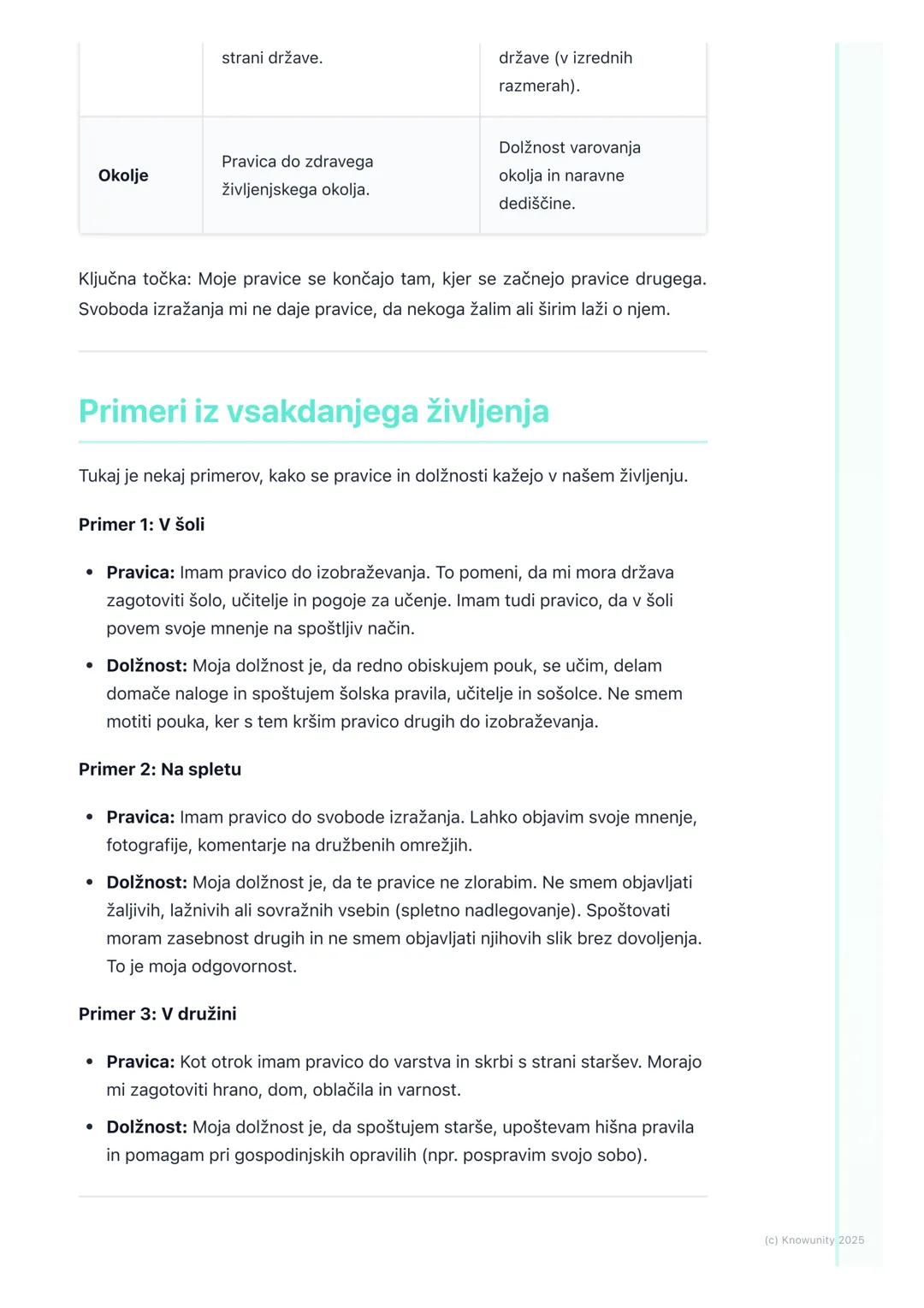 # Pravice in dolžnosti

## Uvod v pravice in dolžnosti

Da bi lahko ljudje živeli skupaj v miru in redu, potrebujemo pravila. Pravice in
dol