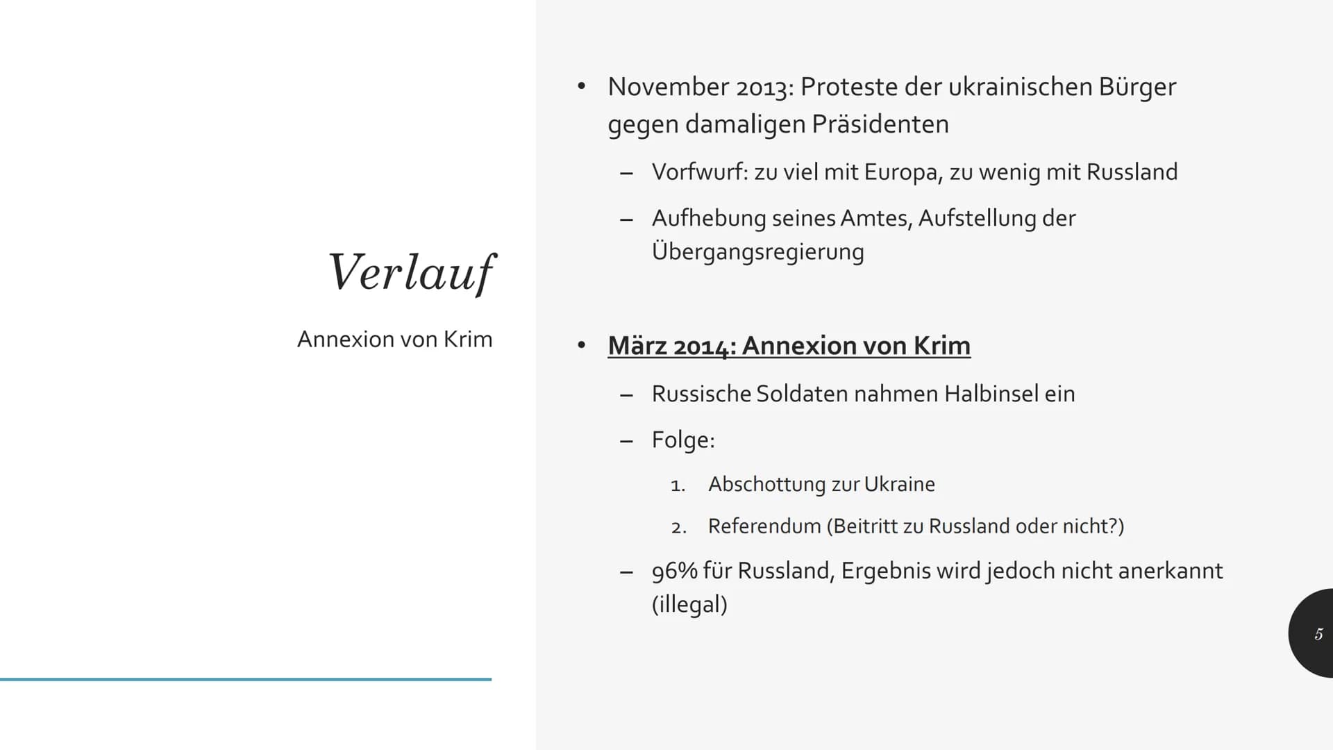 Ukraine Krieg Inhalt
• Basis Informationen
●
●
●
●
Akteure und deren Interessen
Verlauf
Annexion von Krim
I. und II. Schlacht um Flughafen D