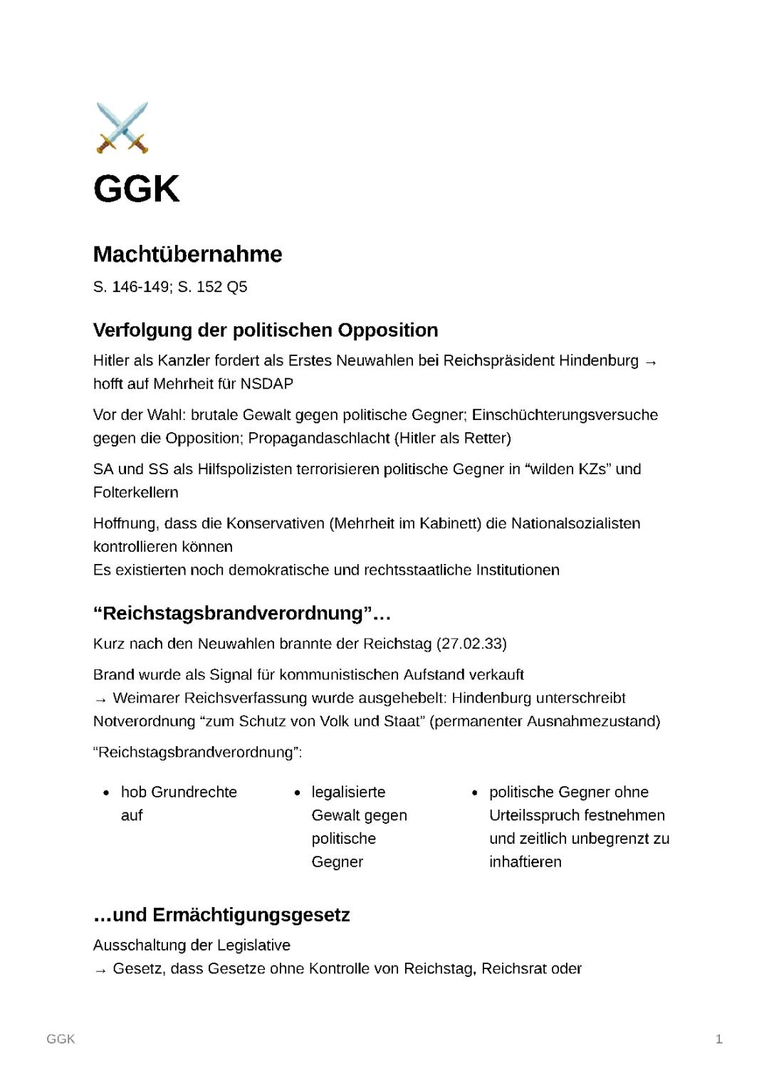 Nationalsozialismus (Zusammenfassung)