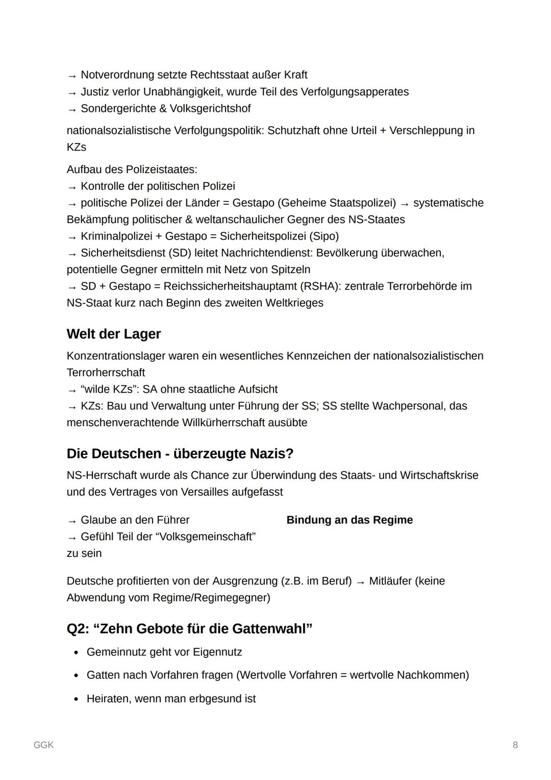 GGK
X
GGK
Machtübernahme
S. 146-149; S. 152 Q5
Verfolgung der politischen Opposition
Hitler als Kanzler fordert als Erstes Neuwahlen bei Rei