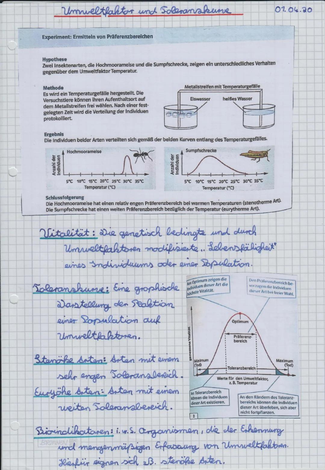 Einfluss der Temperatur auf Tiere und Pflanzen - Toleranzkurve & Umweltfaktoren