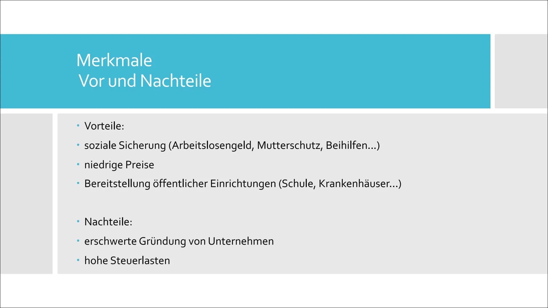 Die soziale
Marktwirtschaft als
"dritter Weg" Inhalt
Grundlagen
Merkmale
Merkmale Vor und Nachteile
Die freie Marktwirtschaft und der Zentra