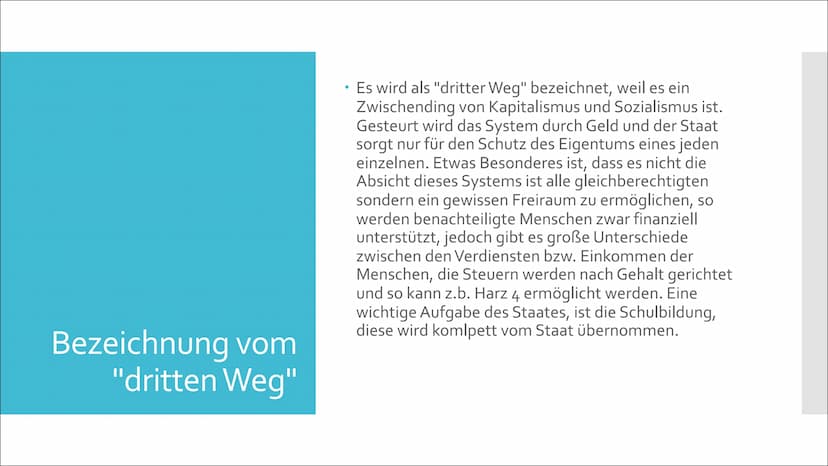 Die soziale
Marktwirtschaft als
"dritter Weg" Inhalt
Grundlagen
Merkmale
Merkmale Vor und Nachteile
Die freie Marktwirtschaft und der Zentra
