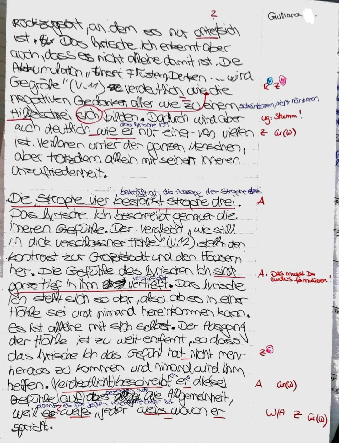 Deutsch, 10a
Klausur Nr.1
Gedichtinterpretation
25.10.2019
Aufgabenstellung: Analysiere das vorliegende Gedicht, indem Du
eine Einleitung un