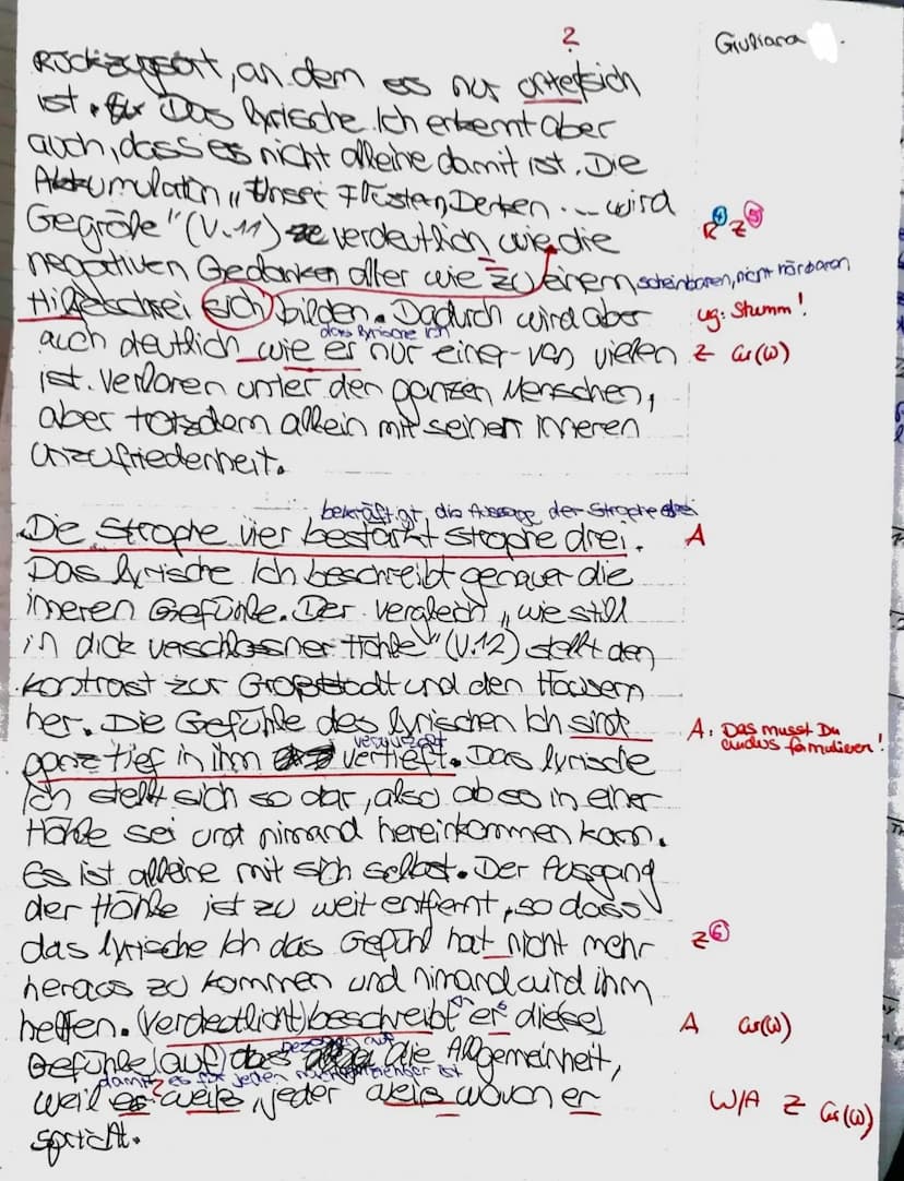 Deutsch, 10a
Klausur Nr.1
Gedichtinterpretation
25.10.2019
Aufgabenstellung: Analysiere das vorliegende Gedicht, indem Du
eine Einleitung un