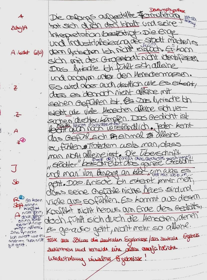 Deutsch, 10a
Klausur Nr.1
Gedichtinterpretation
25.10.2019
Aufgabenstellung: Analysiere das vorliegende Gedicht, indem Du
eine Einleitung un