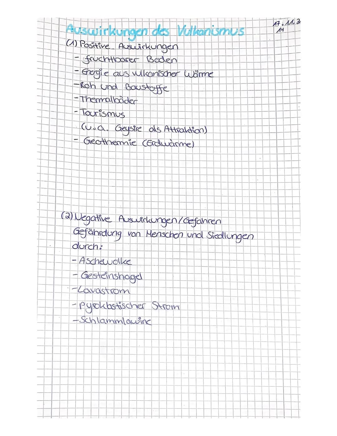 Auswirkungen des Vulkanismus
(1) Positive Auswirkungen
fruchtbarer Boden
-Energie aus wulkanischer Wärme
-Roh und Baustoffe
-Thermalbäder
- 