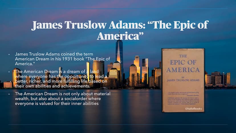 BEN, MARC, MAURICE, LOUIS
The American Dream
From Rags to Riches Table of Content
• Definition: What is the American Dream? / From Rags to R