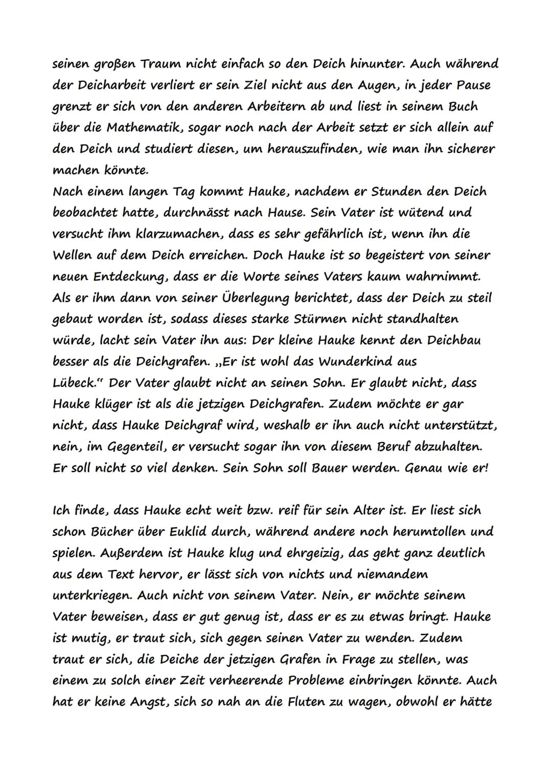 <h2 id="charakterisierunghaukehaien">Charakterisierung Hauke Haien</h2>
<p>Hauke Haien ist der Hauptcharakter in "Der Schimmelreiter". Er is