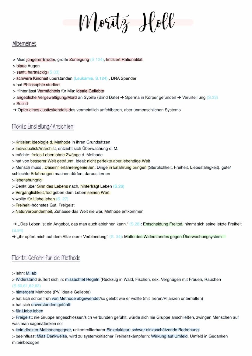 Moritz: keine Gefahr für Methode
> Bezeichnung Spinner/Träumer: polit. Einstellung wird nicht ernst genommen -> keine Gefahr
> verdankt Meth
