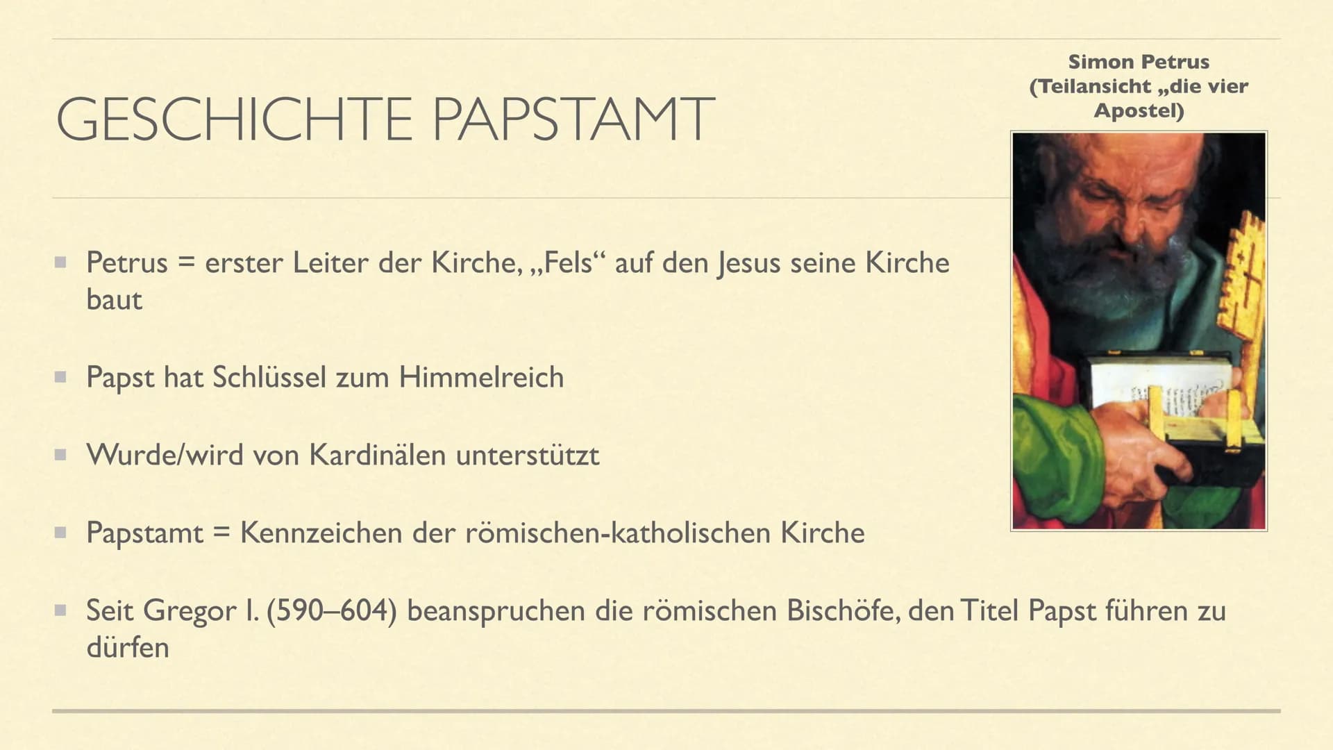 NII!!!
PEA
DER PAPST&DAS PAPSTTUM
Von Julian und Ole STECKBRIEF PAPST FRANZISKUS
■ Name: Jorge Mario Bergoglio
■ Alter: 84 am 17. Dezember 1