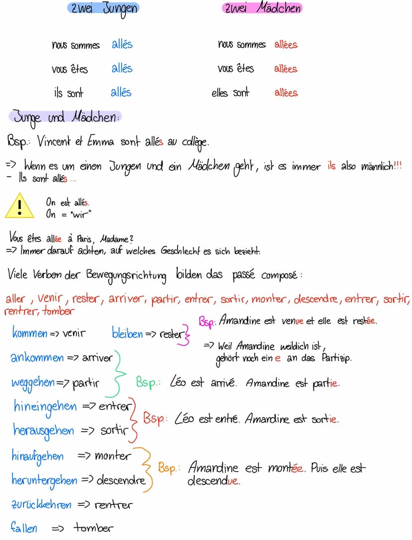 Passe composé mit avoir
Das passé composé setzt sich zusammen aus einer Form eines Hilfsverbs; => hier ist es avoir = haben und dem
particip