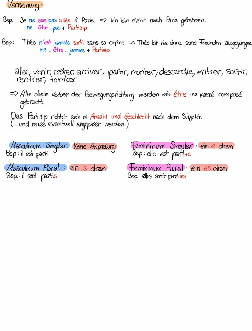 Passe composé mit avoir
Das passé composé setzt sich zusammen aus einer Form eines Hilfsverbs; => hier ist es avoir = haben und dem
particip