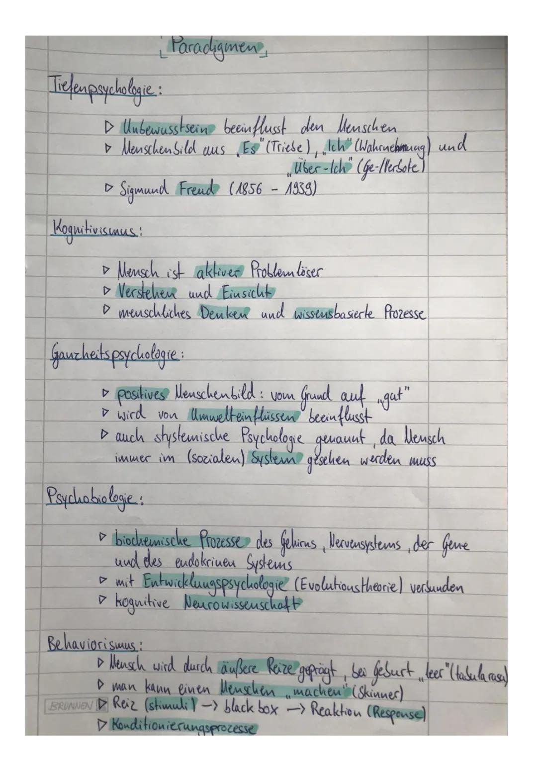 7 Paradigmen und Hauptströmungen der Psychologie einfach erklärt