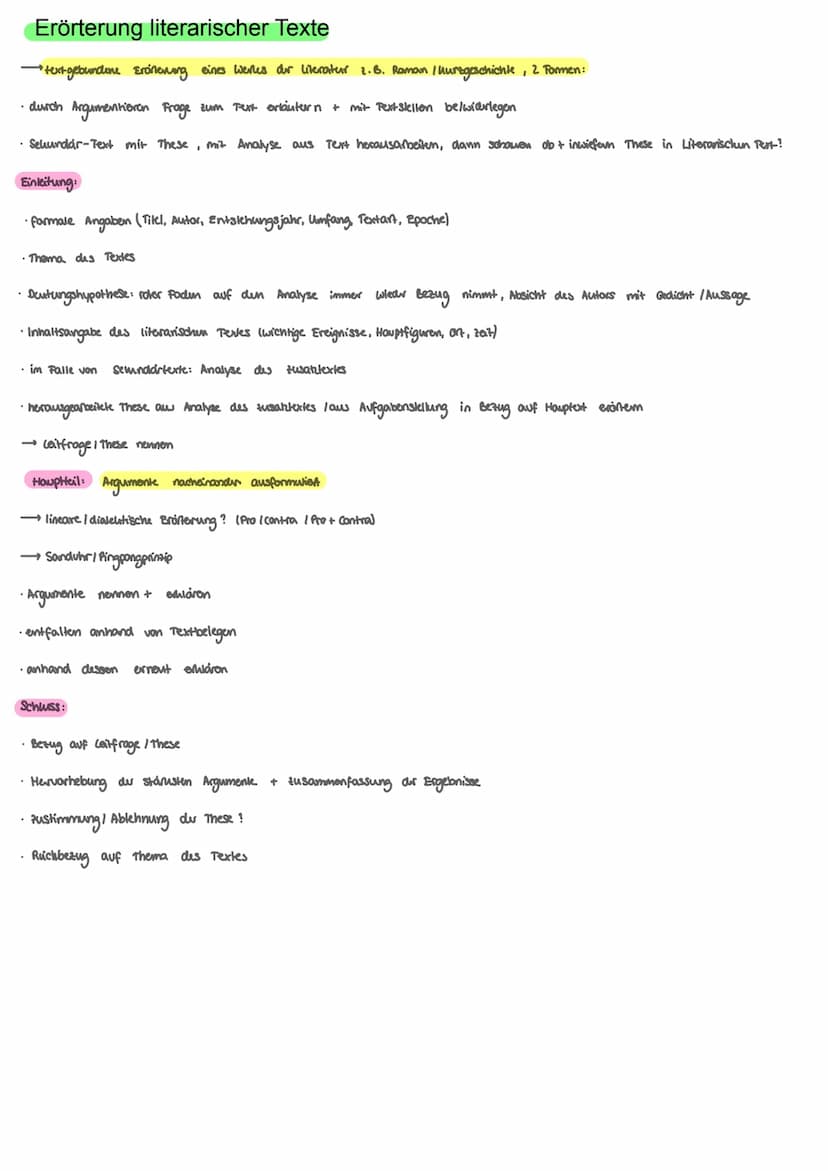 Aufgabenarten und Aufbau der Texte
schreiben
Dramenszeneninterpretation
→ Schwerpunkt: Deutung des Verhaltens des Protagonisten, zusammenhan