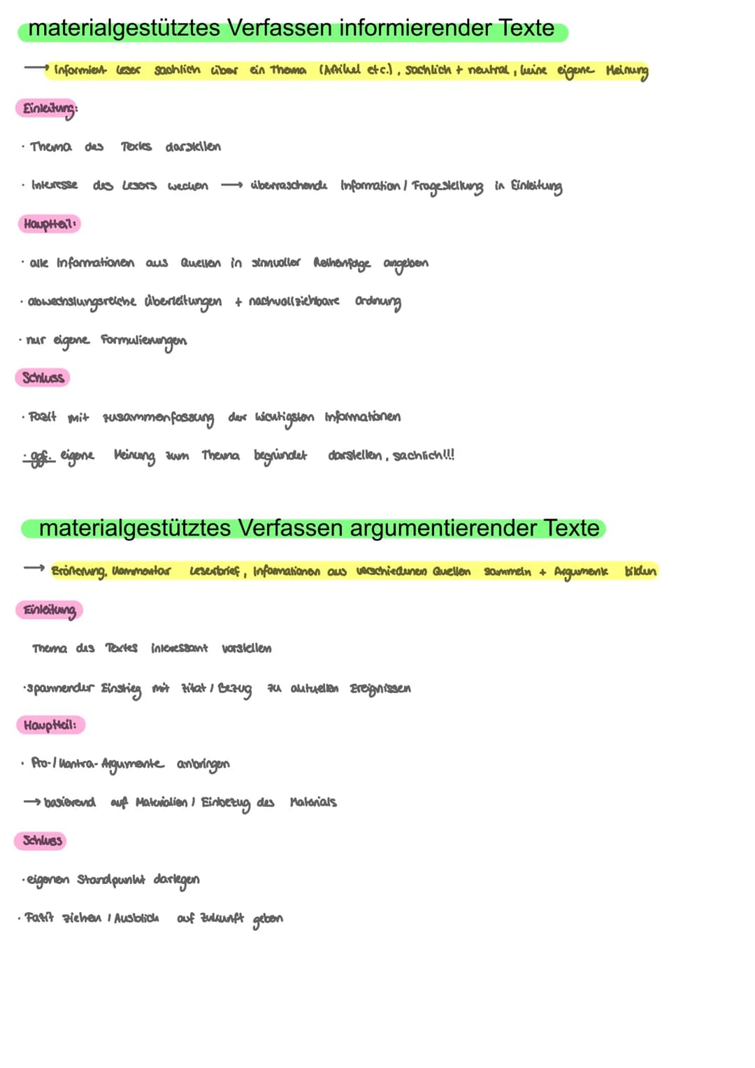 Aufgabenarten und Aufbau der Texte
schreiben
Dramenszeneninterpretation
→ Schwerpunkt: Deutung des Verhaltens des Protagonisten, zusammenhan