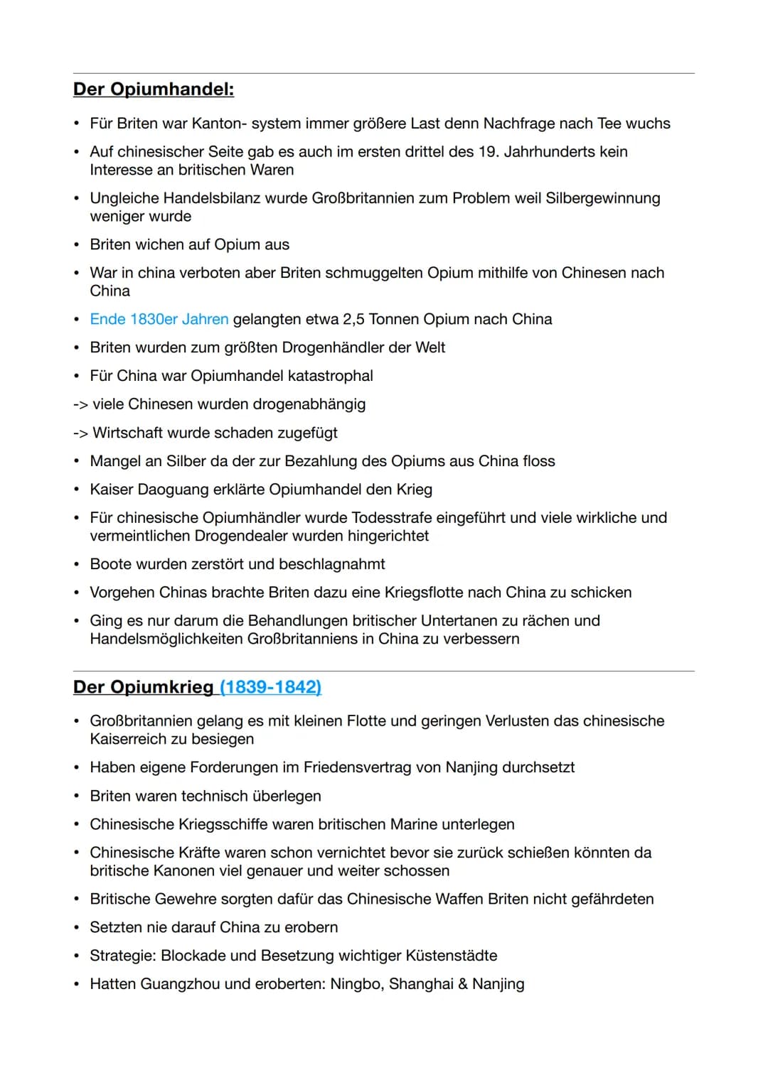 Geschichtsklausur
Eine neue Dynastie:
• Chinesische Geschichte keine Epochen sondern Herrschaftszeiten
• Kaiserreich existierte von 221 v. C