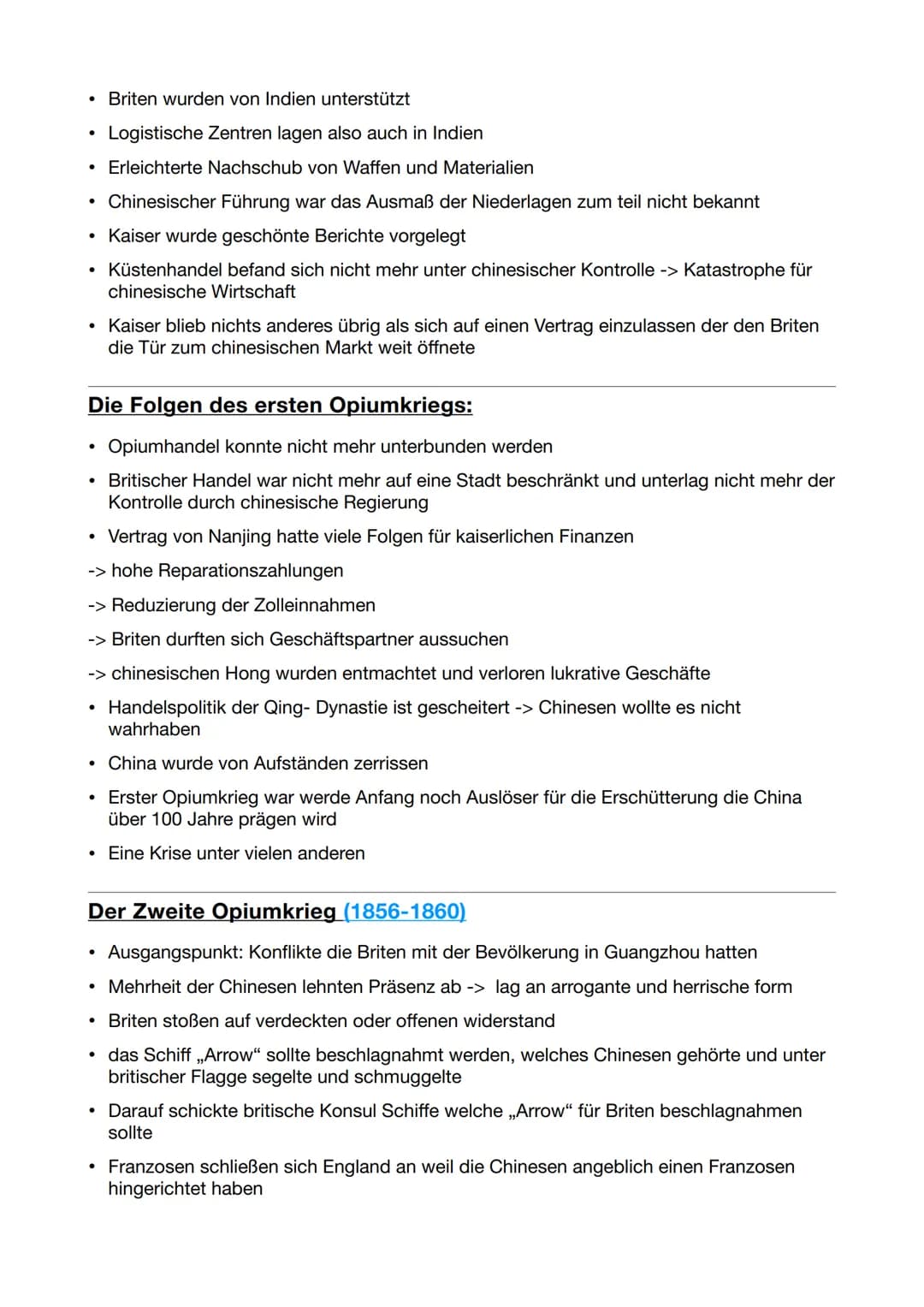 Geschichtsklausur
Eine neue Dynastie:
• Chinesische Geschichte keine Epochen sondern Herrschaftszeiten
• Kaiserreich existierte von 221 v. C