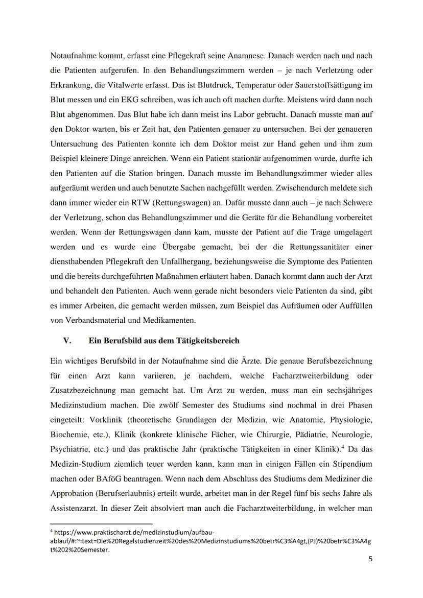 Praktikumsbericht
von
im Krankenhaus
Zentrale Notaufnahme
im Zeitraum vom 05.06.2023 bis zum 16.06.2023
betreuende Lehrperson: Frau
abgegebe