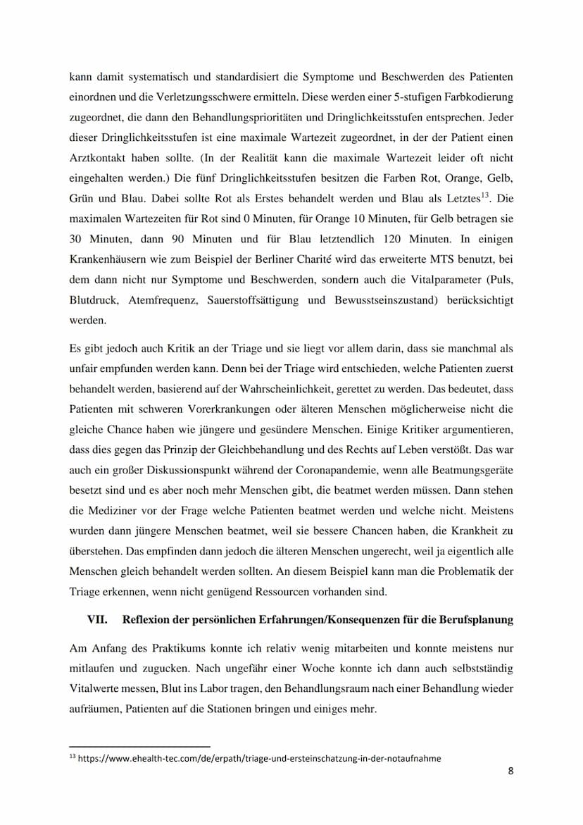 Praktikumsbericht
von
im Krankenhaus
Zentrale Notaufnahme
im Zeitraum vom 05.06.2023 bis zum 16.06.2023
betreuende Lehrperson: Frau
abgegebe