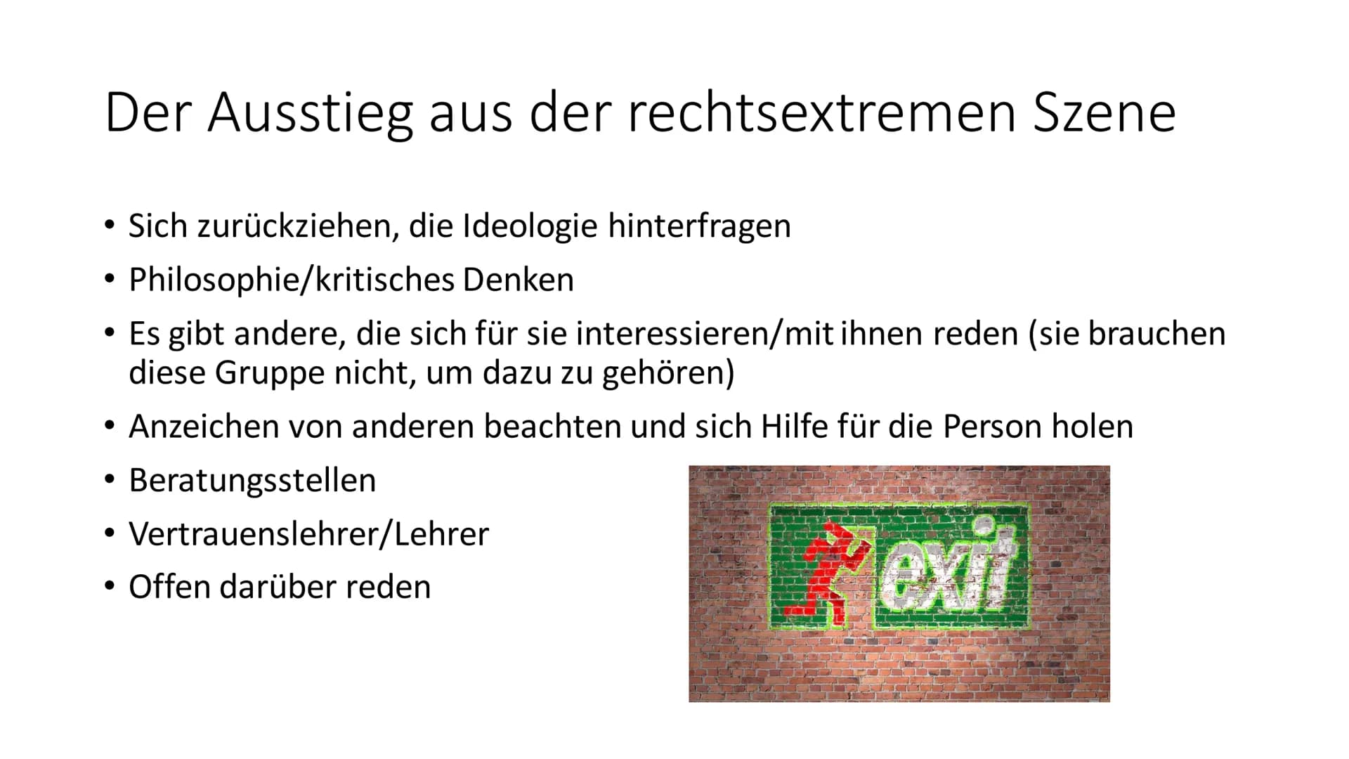 Wehrhafte Demokratie:
Rechtsextremismus
ICH HAB JA NICHTS GEGEN
DICH, JUTTA, ABER DEIN
„ABER" KOTZT MICH AN.
ICH HAB JA
NICHTS
GEGEN
FLÜCHT-