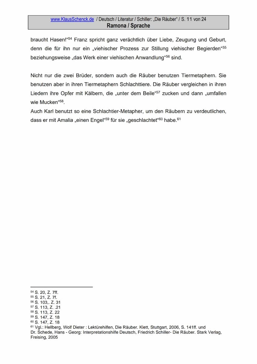 INHALTVERZEICHNIS
1.
2.
4.
3. Kontrapunktischer Beginn
Sprache des Gefühls
Obszöne und vulgäre Sprache
Tiermetapher
Sprache der Rebellion
8.