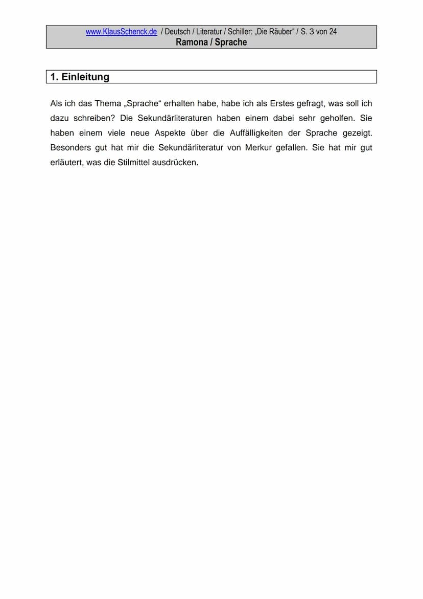 INHALTVERZEICHNIS
1.
2.
4.
3. Kontrapunktischer Beginn
Sprache des Gefühls
Obszöne und vulgäre Sprache
Tiermetapher
Sprache der Rebellion
8.
