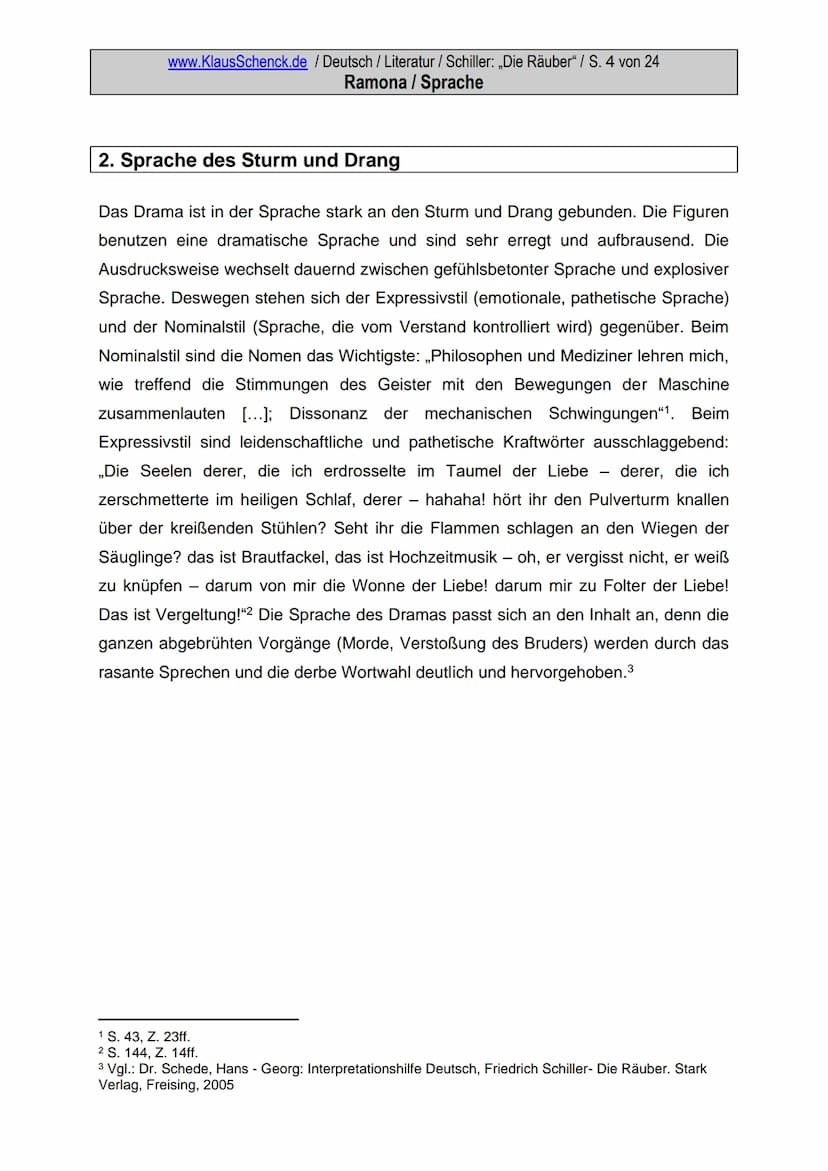INHALTVERZEICHNIS
1.
2.
4.
3. Kontrapunktischer Beginn
Sprache des Gefühls
Obszöne und vulgäre Sprache
Tiermetapher
Sprache der Rebellion
8.