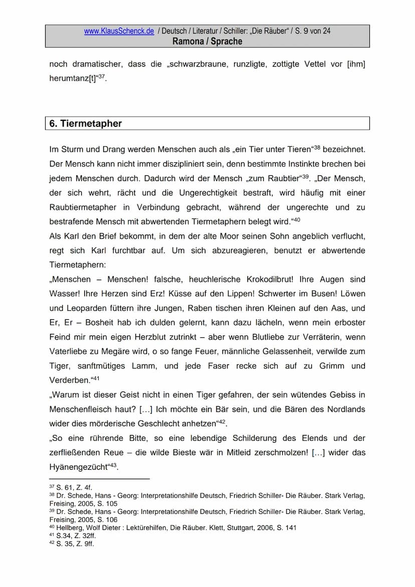 INHALTVERZEICHNIS
1.
2.
4.
3. Kontrapunktischer Beginn
Sprache des Gefühls
Obszöne und vulgäre Sprache
Tiermetapher
Sprache der Rebellion
8.