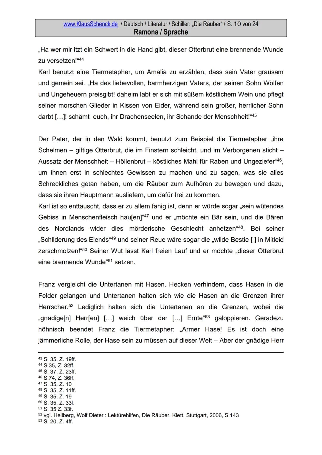 INHALTVERZEICHNIS
1.
2.
4.
3. Kontrapunktischer Beginn
Sprache des Gefühls
Obszöne und vulgäre Sprache
Tiermetapher
Sprache der Rebellion
8.