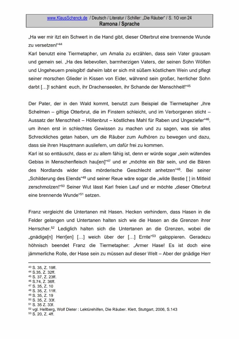 INHALTVERZEICHNIS
1.
2.
4.
3. Kontrapunktischer Beginn
Sprache des Gefühls
Obszöne und vulgäre Sprache
Tiermetapher
Sprache der Rebellion
8.