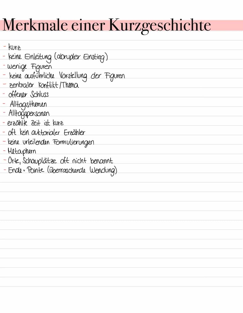 Deutsch Abi/ Textformen Interpretation einer Kurzgeschichte
1 Einleitungssatz (Titel, Autor, Textsorte, Erscheinungsjahr)+ Interpretationshy