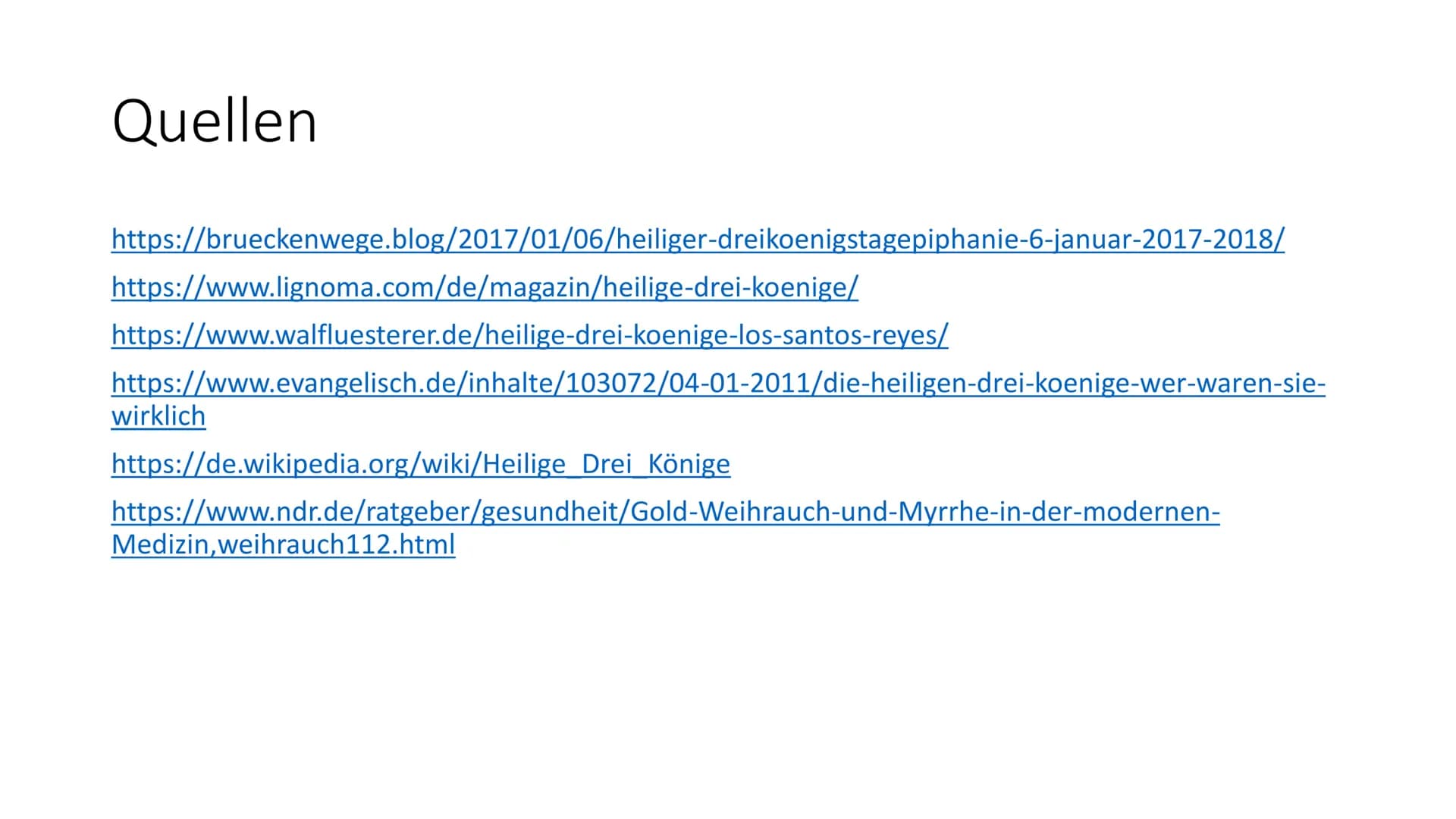 Die Heiligen drei Könige
Wer waren sie eigentlich?
18 Wer waren sie
überhaupt?
Sie hießen Caspar, Melchior und Balthasar
• Waren "Weise aus 